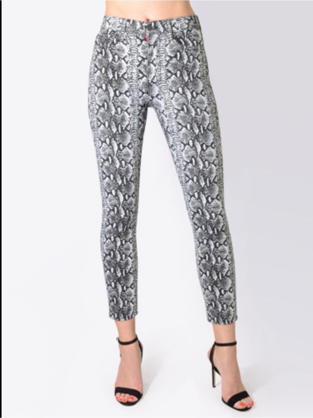 Alice + Olivia Good High Rise Skinny Jeans Snakeskin  Python Print Size 27